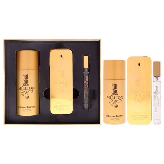 Paco Rabanne One Million bottle front view with bold gold design, ideal for evening style