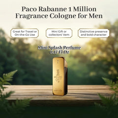 Paco Rabanne One Million travel-size bottle fits in pocket for daily wear.