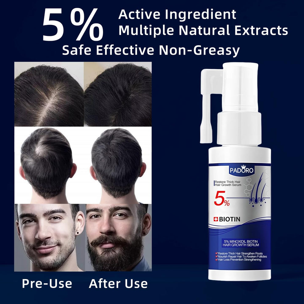 Padoro application on scalp demonstrating targeted coverage and massage