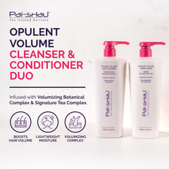 Pai-Shau Opulent Volume conditioner 1L bottle helps lift and hydrate for volume.