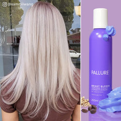 Pallure bottle with cap and foamy formula ready for use.