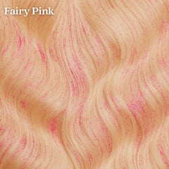 Pallure Ultra-Fine Hair Glitter Fairy Pink sparkles on waves for playful, magical hair.