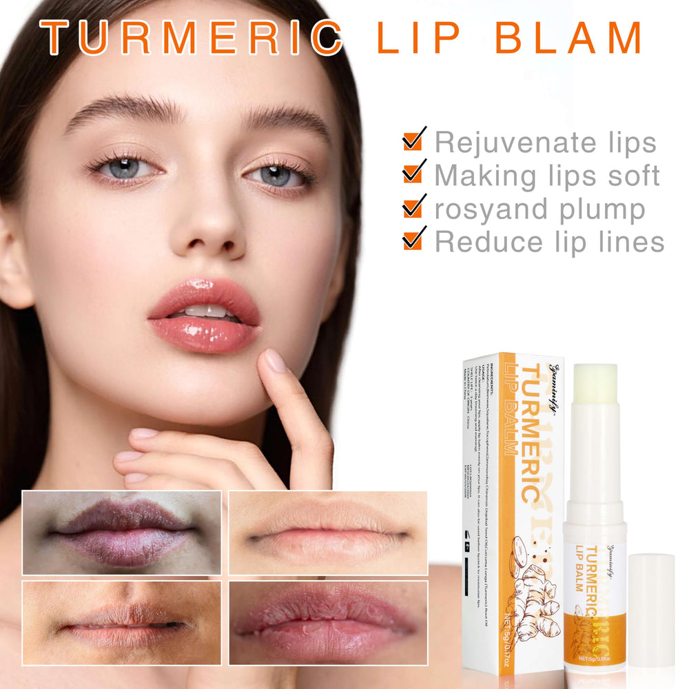 Paminify turmeric lip balm application delivers targeted hydration.