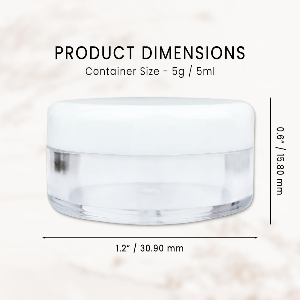pana beauticom clear jar with white lid for neat storage of samples and lotions