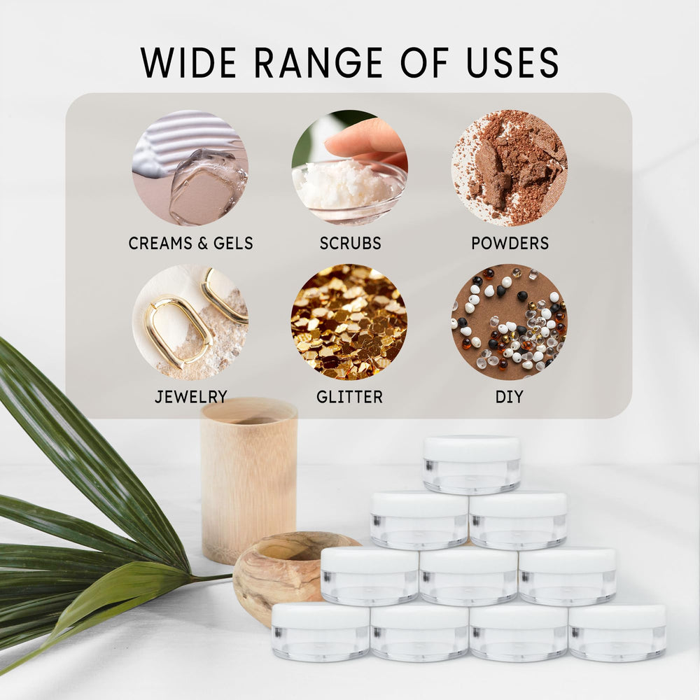 pana beauticom small jars ideal for diy blends, oils, and makeup samples