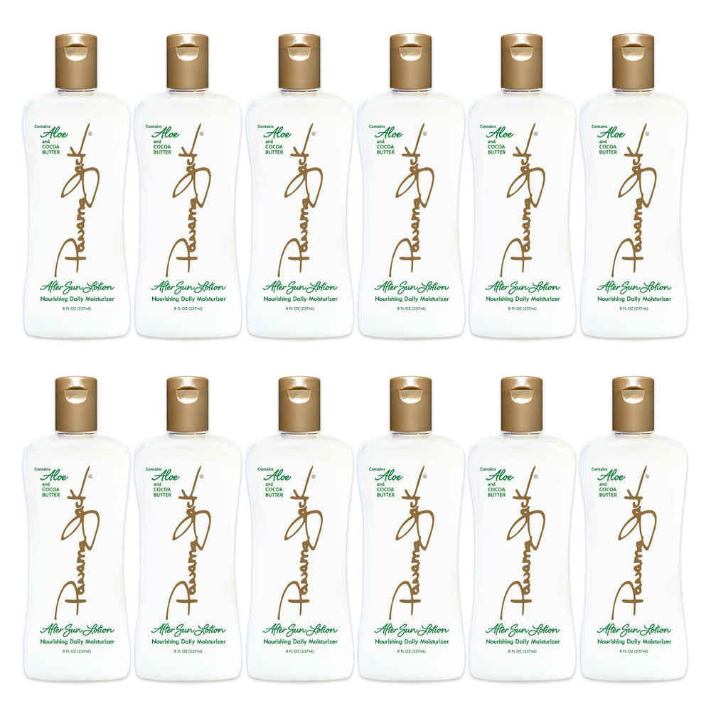 Panama Jack Aloe Moisturizer bottle front showing daily hydration in a clean, classic look.