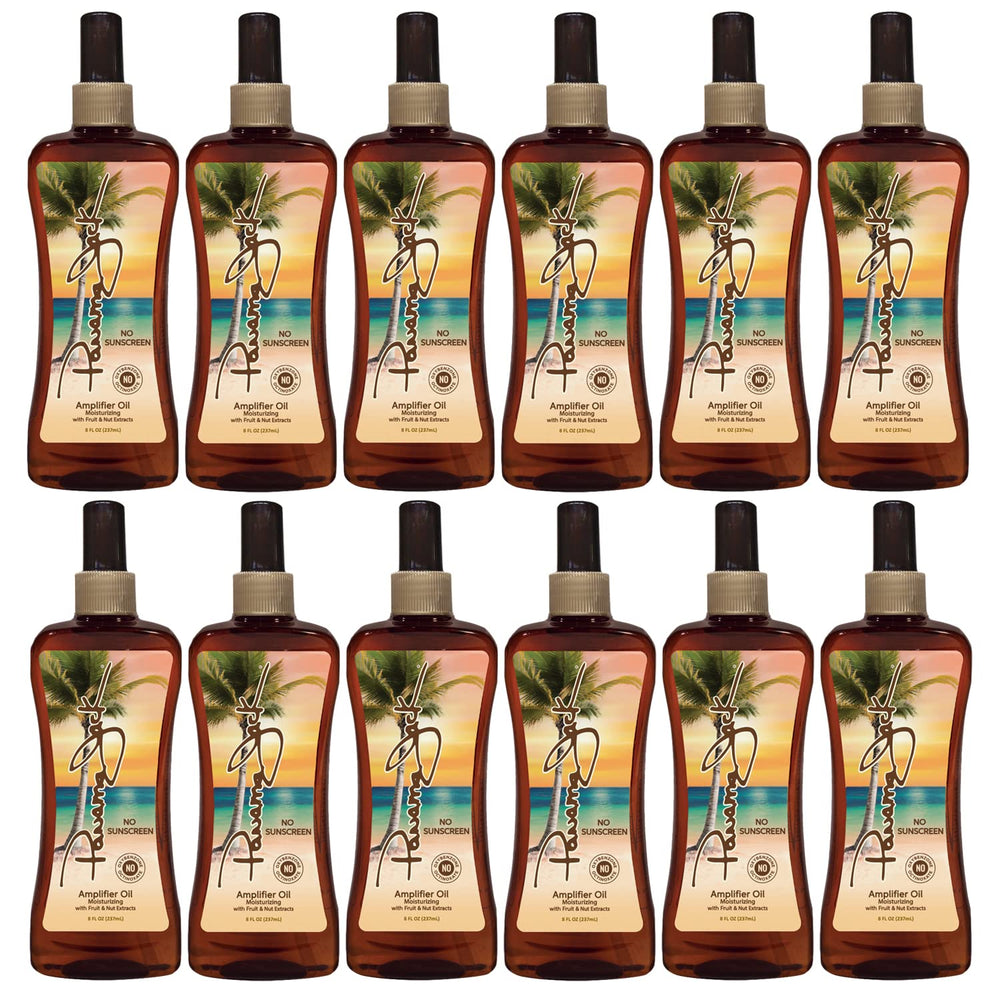 Panama Jack Amplifier Suntan Oil bottle with tropical glow for post-tan upkeep