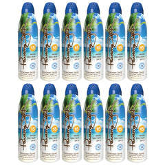 Panama Jack continuous spray sunscreen bottle applying easy, even coverage outdoors