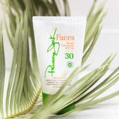 Hypoallergenic Panama Jack Faces Sunscreen Lotion label indicating gentle daily wear