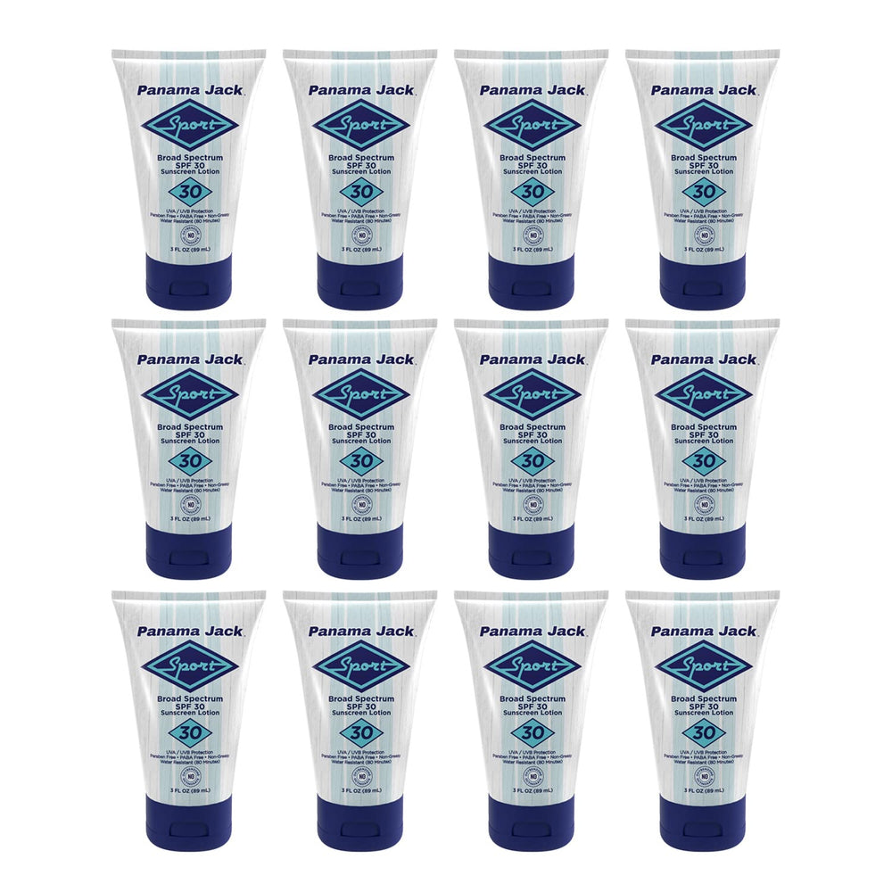 Panama Jack pack of 2 sunscreen bottles ready for travel.