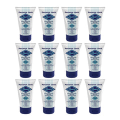 Panama Jack packaging shows gluten-free and paraben-free claims.