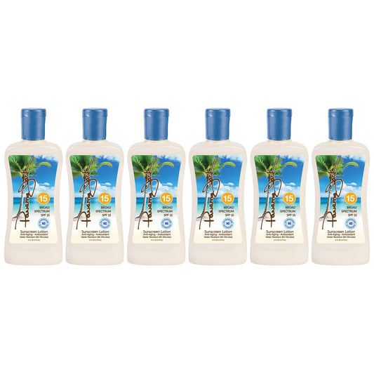 Panama Jack Sunscreen SPF 15 bottle front protecting skin during sunny days.