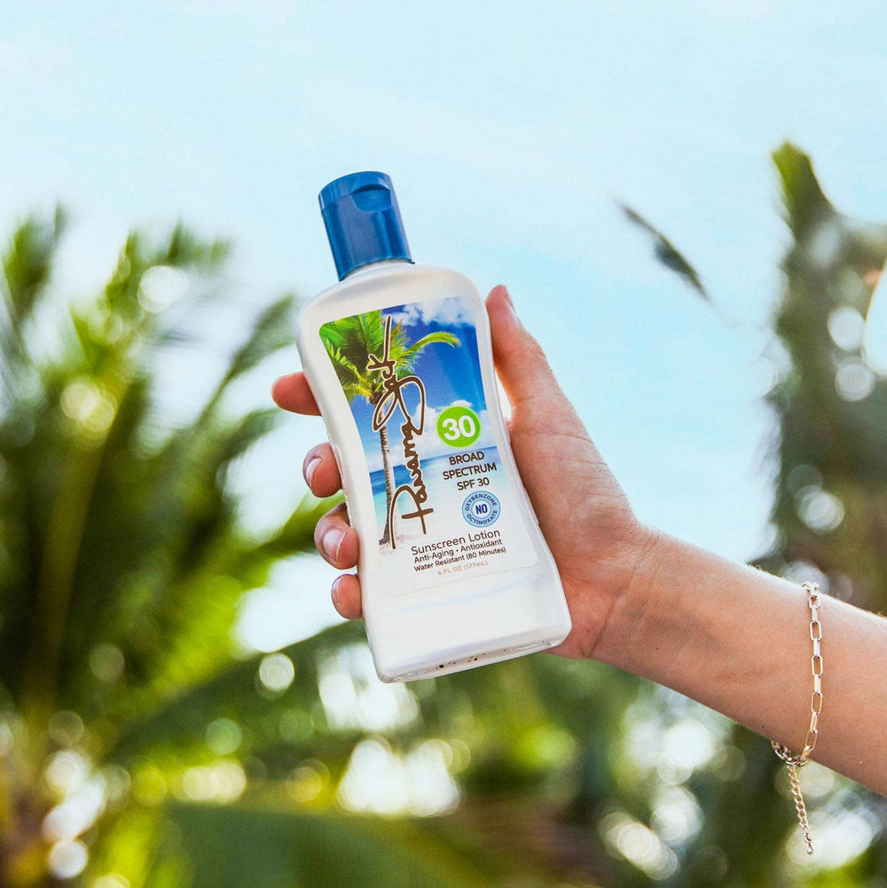 Panama Jack Sunscreen SPF 30 bottle cap highlighting easy flip-cap use.