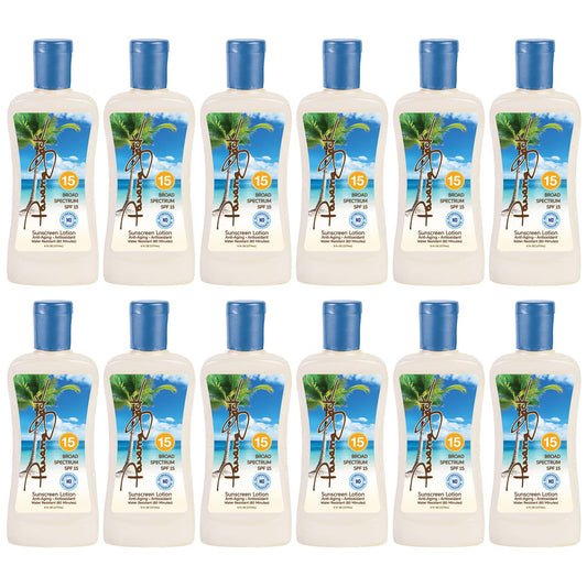Panama Jack SPF 15 bottle demonstrates broad spectrum protection for sunny days