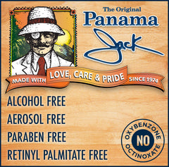 Panama Jack Trophy Oil aloe cocoa bottle provides soothing post-sun care.