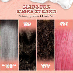 Panda's Promise Conditioner close-up reveals smooth, shiny strands.
