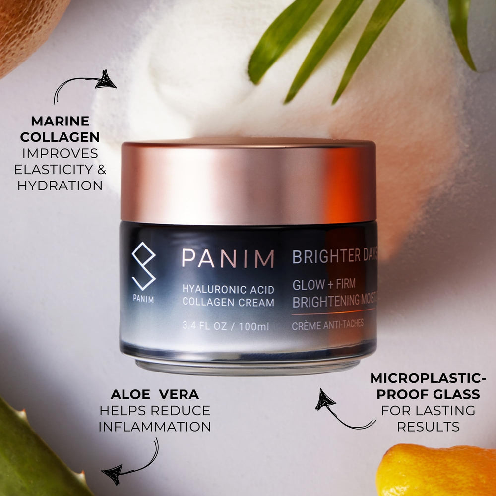 Panim Marine Collagen Cream texture close-up shows fast-absorbing formula.
