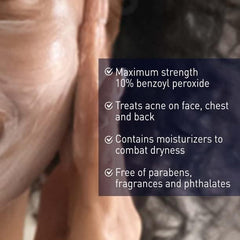 PanOxyl foaming acne wash label front signals US-made quality