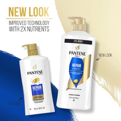 Pantene color-safe formula protects dyed hair during daily washing.