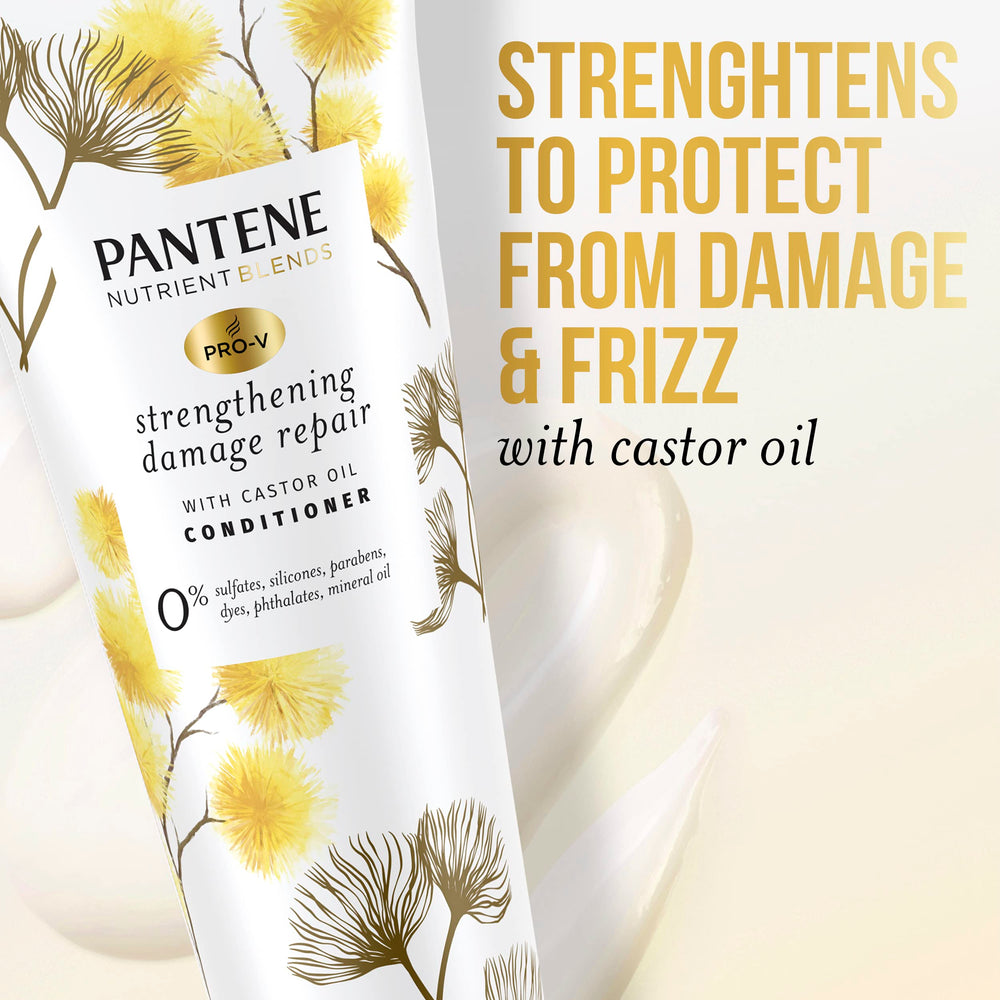 Pantene color-treated hair conditioner use showing gentle detangling and moisture retention.