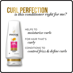 Pantene Pro-V frizz-control effect on air-dried curls.