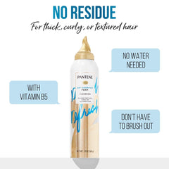 Pantene Pro-V Refresh Cleansing Dry Shampoo Foam applied to roots for lift.