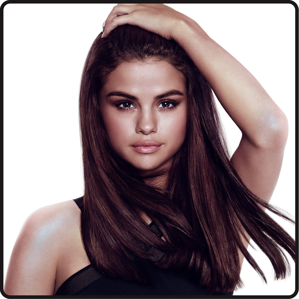 Pantene final styled hair with shiny, sleek finish.