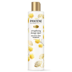 Pantene sulfate-free shampoo bottle front for color-safe cleansing.