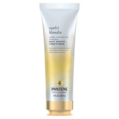 Pantene Sunlit Blondie Daily Rescue Conditioner bottle delivering shine and nourishment for color-treated blonde hair