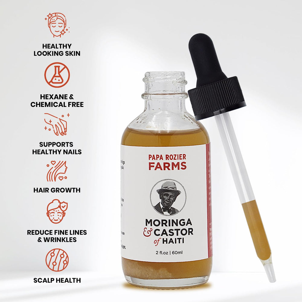 Papa Rozier Farms hair growth treatment image highlights nourishment for stronger, longer hair.