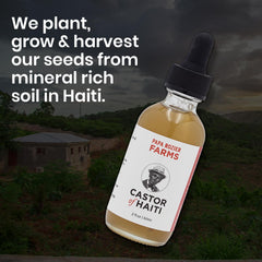 Papa Rozier Farms scalp health oil used during massage.