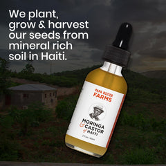 Papa Rozier Farms vegan castor moringa oil blend supports versatile beauty routines.