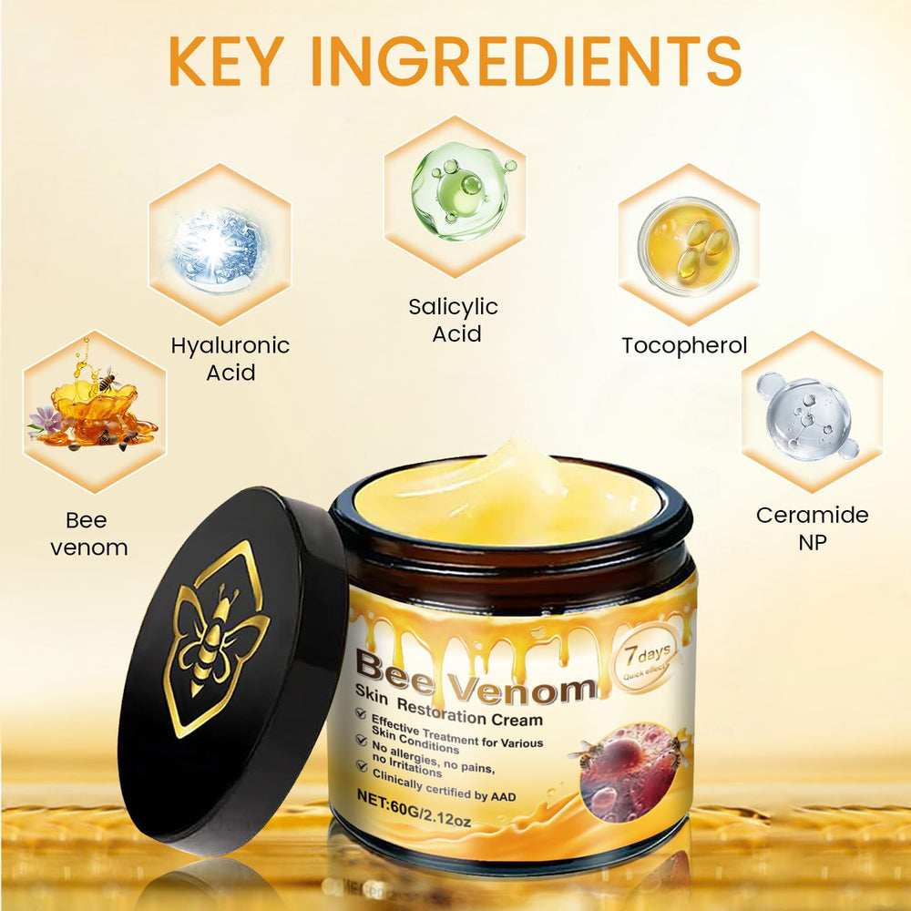 PAQIMAN Bee Venom Cream application demonstrates gentle circular massage for absorption