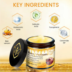 PAQIMAN Bee Venom Cream application demonstrates gentle circular massage for absorption