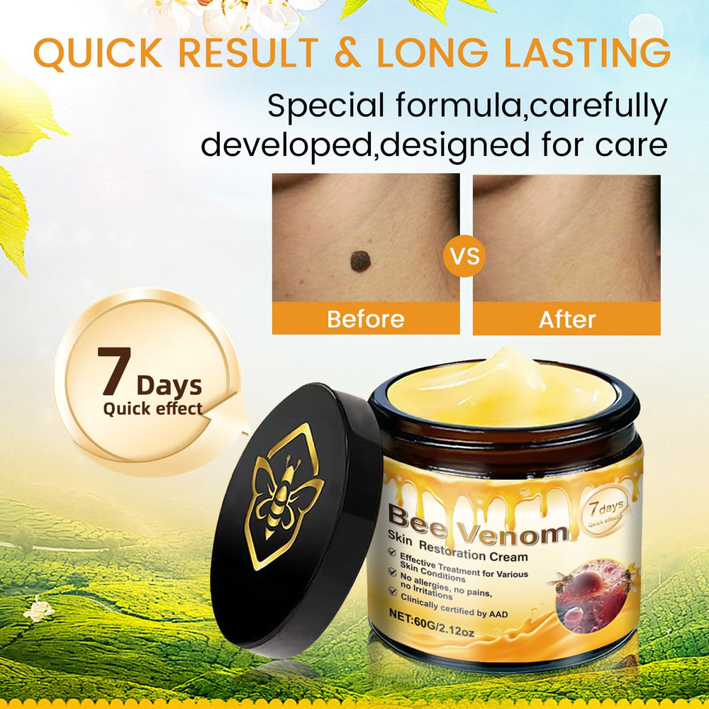 PAQIMAN Bee Venom Cream on the face delivers a radiant, plump-looking skin feel