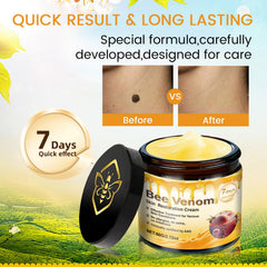 PAQIMAN Bee Venom Cream on the face delivers a radiant, plump-looking skin feel
