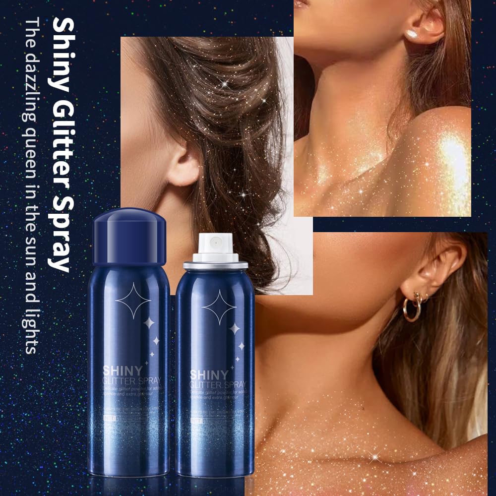 PAQIMAN glitter spray catches stage lights for dazzling looks.