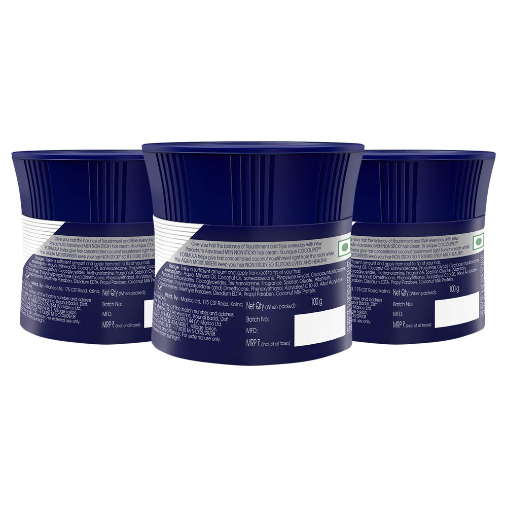 Parachute Advansed Hair Cream for Men, after shower use, nourishes hair for a soft feel.