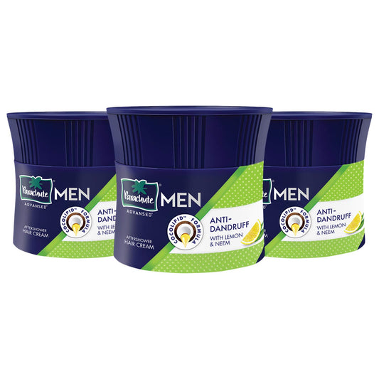 Parachute Advansed Men Hair Cream bottle on shelf for nourished hair