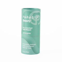 Parasilk Beauty Lemongrass Heel Repair Stick twist-up design for easy application and deep hydration.