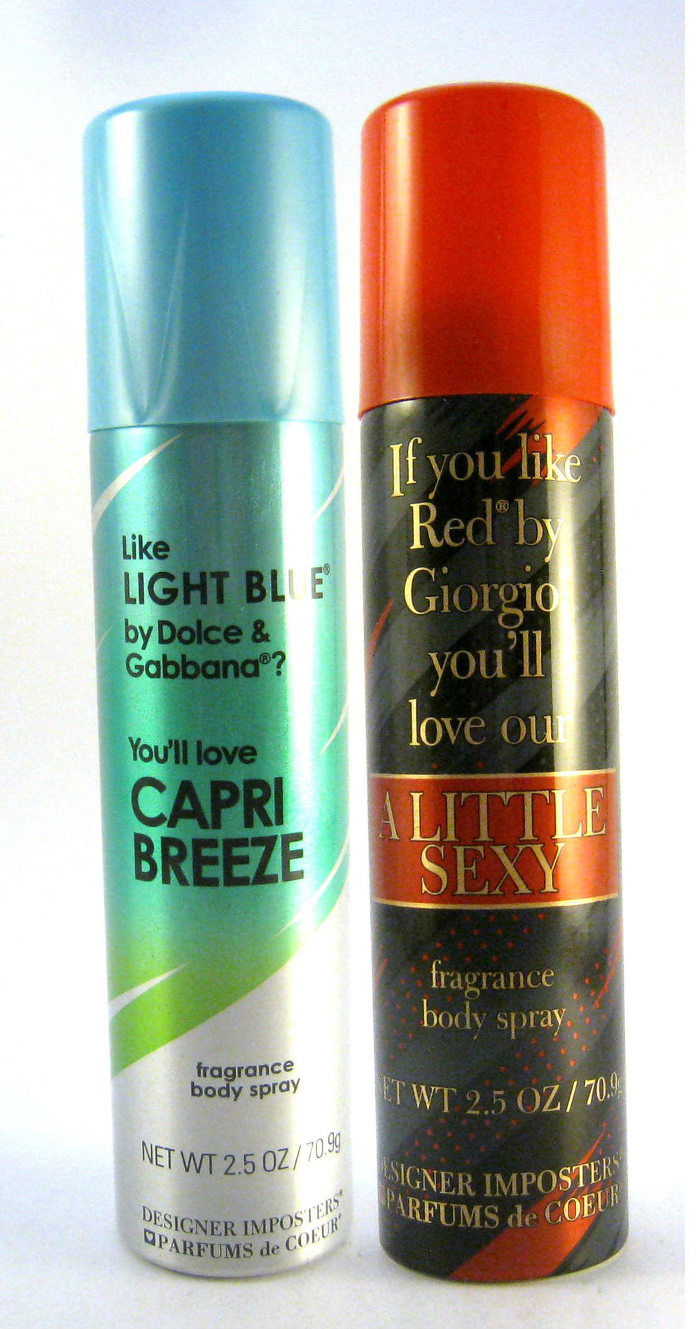 Parfums De Coeur Capri Breeze bottle; crisp, refreshing scent for daily wear.