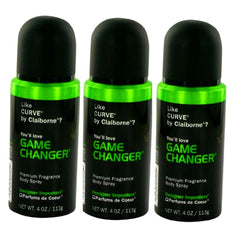 Parfums De Coeur Game Changer bottle 3-pack for on-the-go fragrance.