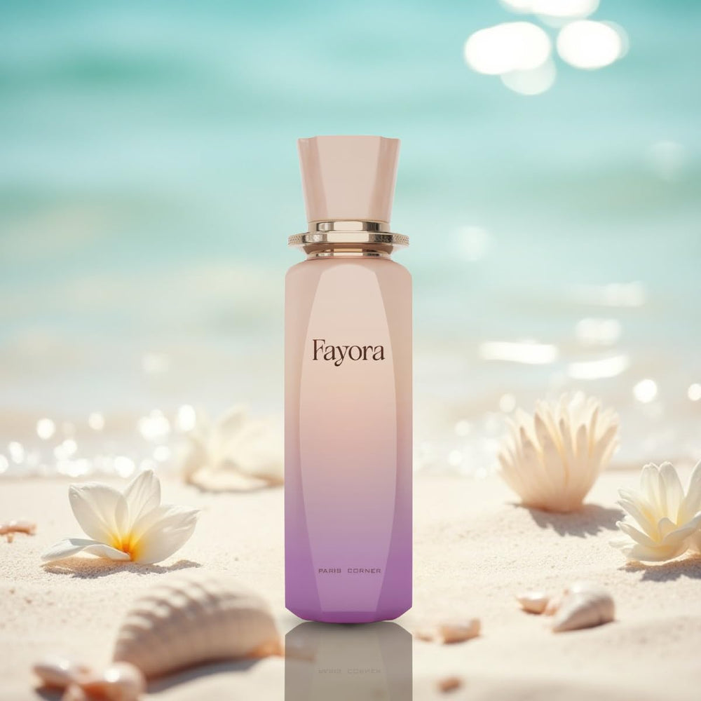Paris Corner Fayora woody-base finish, perfect for evening events and lingering scent.