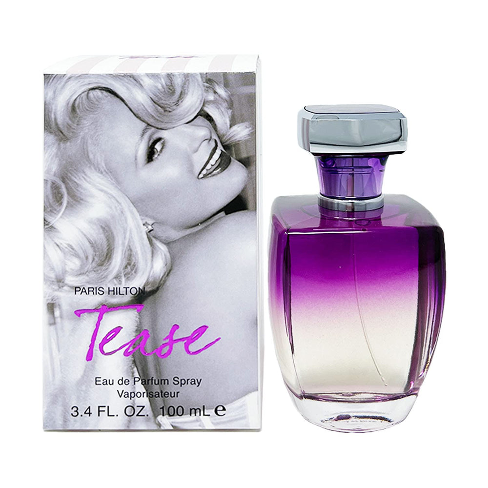 Paris Hilton Tease bottle front view for an elegant evening wear moment.