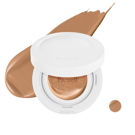 Parnell Cicamanu Serum Cushion bottle close-up shows lightweight hydration
