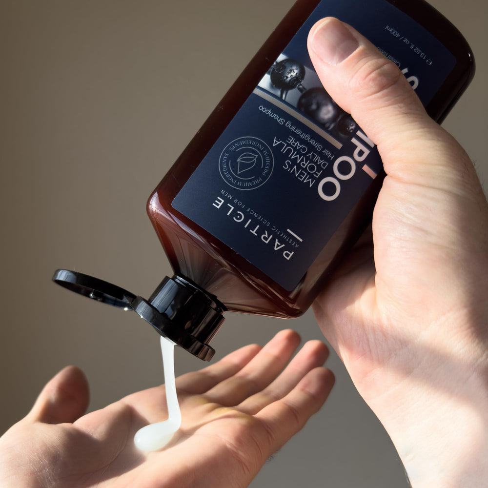 Particle Hair Thickening Shampoo daily-use formulation for effortless grooming on the go