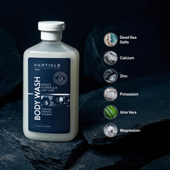 Particle Men’s Body Wash mineral-infused formula cleansing with Dead Sea minerals for smooth skin
