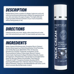 Particle Neck Cream supports a seamless grooming routine for men.