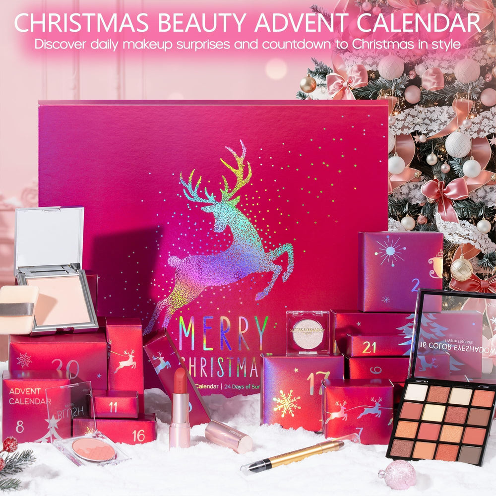 Partylamb makeup advent calendar interior reveal showing daily surprises