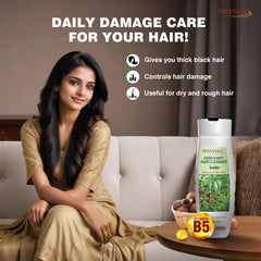 Patanjali Kesh Kanti Reetha shampoo dry-hair routine shot, daily wash
